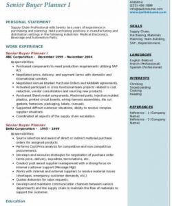 free senior buyer planner resume samples  qwikresume global job description template and sample