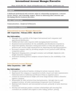 international account manager resume samples  qwikresume global job description template and sample
