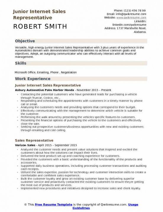 internet sales representative resume samples  qwikresume global job description template