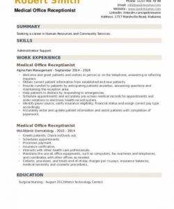 medical office receptionist resume samples  qwikresume medical office receptionist job description template doc