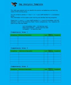 printable 40 gap analysis templates &amp;amp; exmaples word excel pdf competency gap analysis template doc