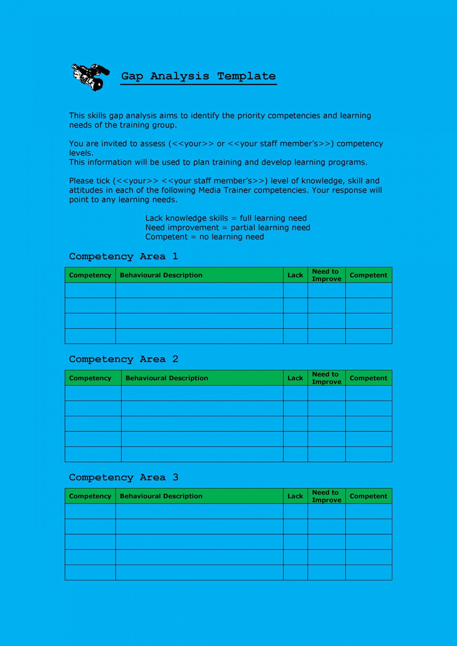 printable 40 gap analysis templates &amp; exmaples word excel pdf competency gap analysis template doc