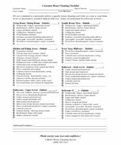 printable 9 best printable room cleaning checklist  printablee business cleaning cleaners checklist template