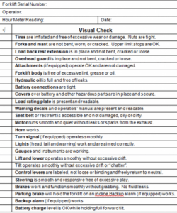 printable everything you need to know about forklift inspection electric forklift daily inspection checklist template samples