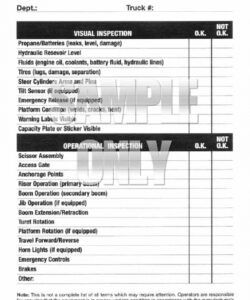 printable forklift inspection checklist book  the checklist caddy electric forklift daily inspection checklist template examples