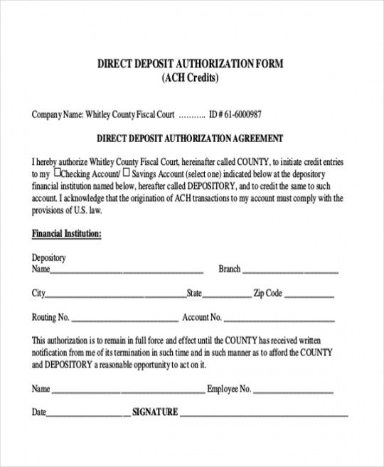 printable free 12 direct deposit form samples in pdf  ms word  excel asking for deposit template