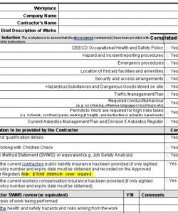 printable free download 10 induction checklist template sample for safe management measures checklist template