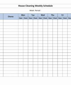 printable house cleaning schedule daily office cleaning checklist template doc