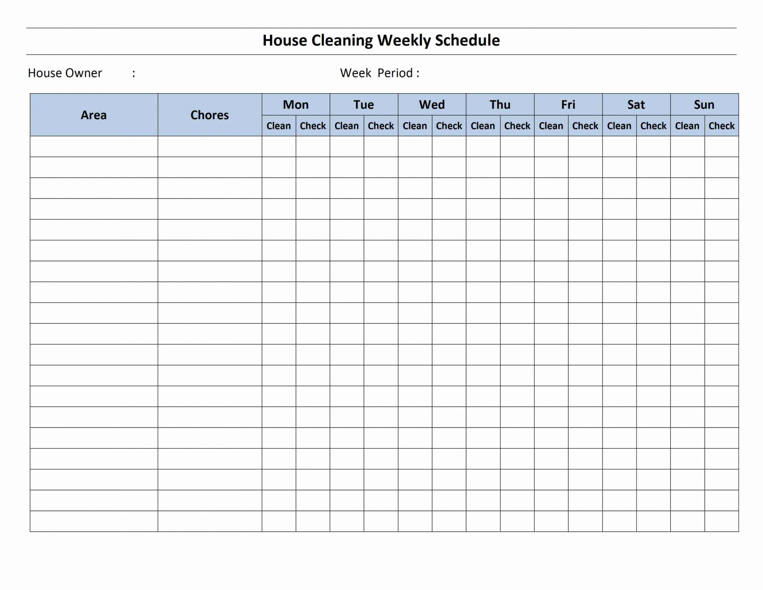 printable house cleaning schedule daily office cleaning checklist template doc