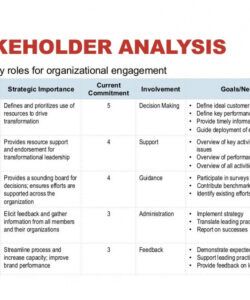 printable introduction to stakeholder analysis business rules analysis template doc
