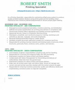 printing specialist resume samples  qwikresume procurement specialist job description template pdf
