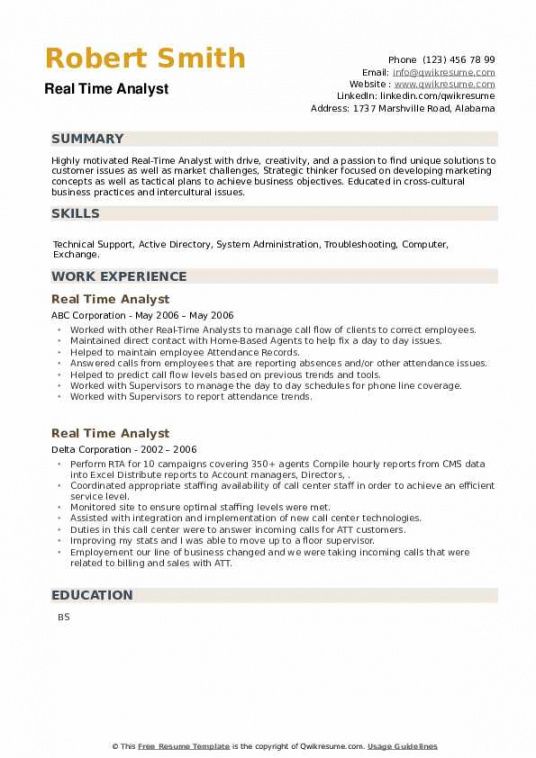 real time analyst resume samples  qwikresume technical business analyst job description template and sample