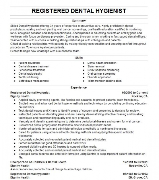 registered dental hygienist temp resume example alan dental hygienist job description template doc