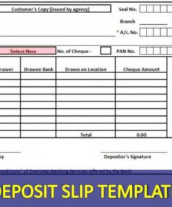 sample bank deposit slip template excel 10 free template keybank deposit slip template