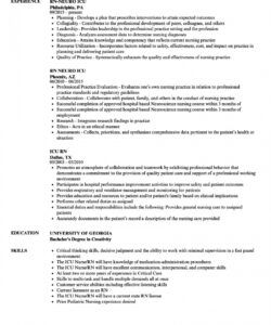 sample resume cvicu nurse  intensive care nurse resume sample graduate job description template and sample