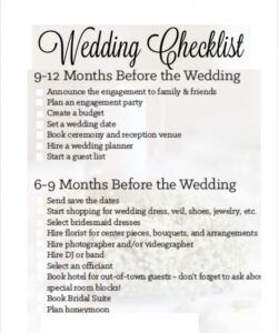 simple wedding checklist  27 free word pdf documents wedding planning checklist template examples