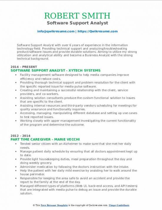 software support analyst resume samples  qwikresume technical business analyst job description template pdf