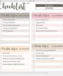 wedding checklist excel  emmamcintyrephotography wedding planning checklist template