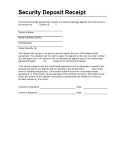 sample 29 editable security deposit receipts pdfword biggerpockets security deposit template excel