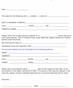 security deposit refund request form download printable biggerpockets security deposit template pdf