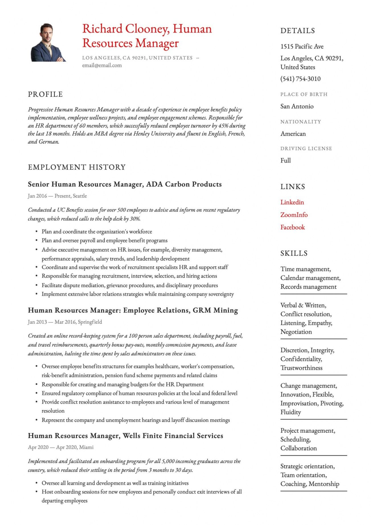 free 17 human resources manager resumes &amp; guide  2020 human resources manager job description template and sample