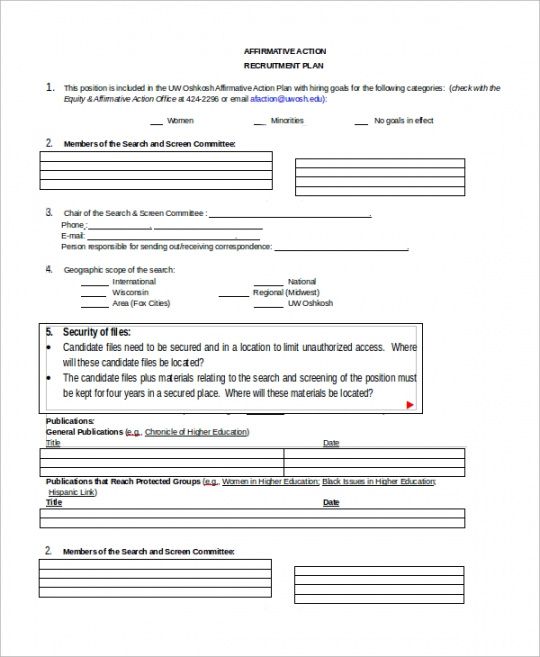 free 9 sample affirmative action plan templates in ms word pdf aap workforce analysis template pdf