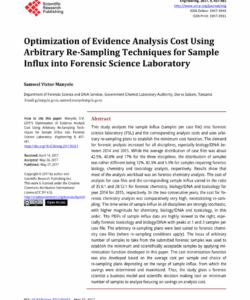 free pdf optimization of evidence analysis cost using arbitrary re laboratory cost analysis template doc