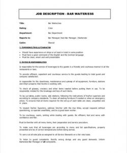 free restaurant captain job description pdf hospitality job description template
