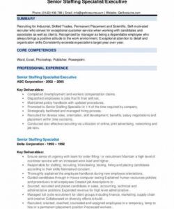 free senior staffing specialist resume samples  qwikresume senior recruiter job description template