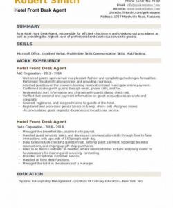 hotel front desk agent resume samples  qwikresume hospitality job description template and sample