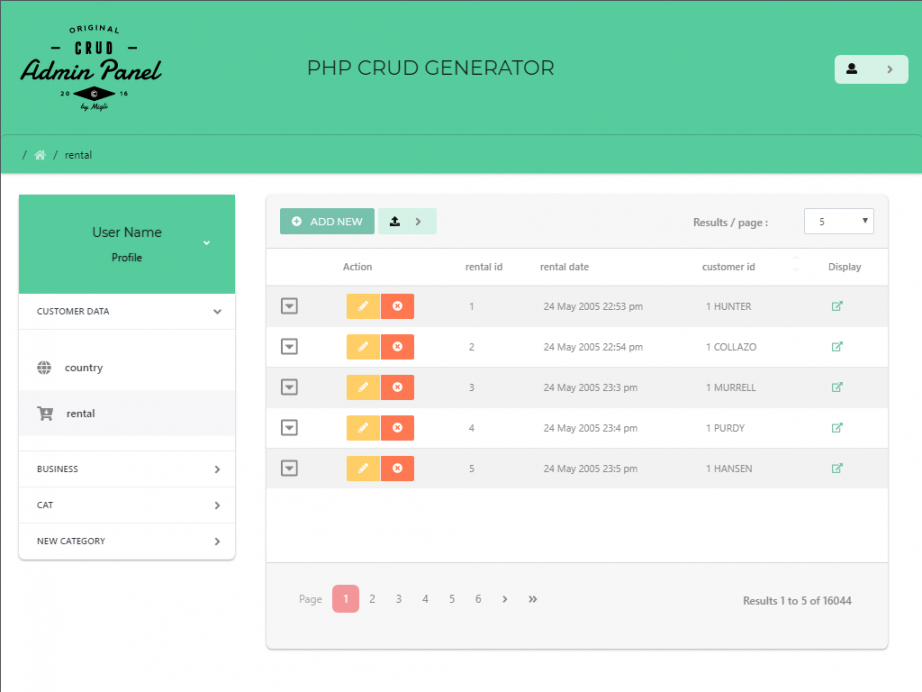 printable php crud  bootstrap 4 dashboard generator  phpcg bootstrap analysis template sample