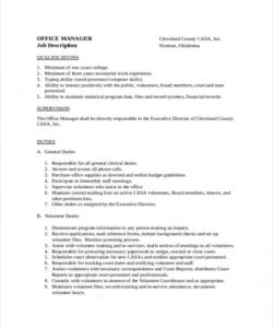 15 job description templates  free sample example format  free chief accountant job description template pdf