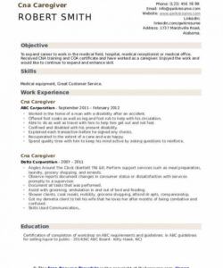 cna caregiver resume samples  qwikresume cna job description template