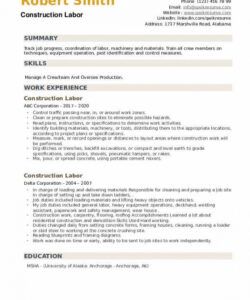 General Labor Job Description Template