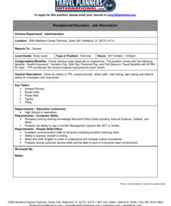 costum supervisor job description template pdf example  dremelmicro job description format template
