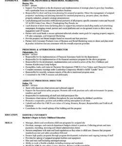 early childhood resume sample  resume template database mis job description template and sample