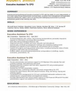 executive assistant to cfo resume samples  qwikresume cfo job description template doc