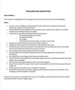 free 11 treasurer job description templates in google docs  ms word investment officer job description template