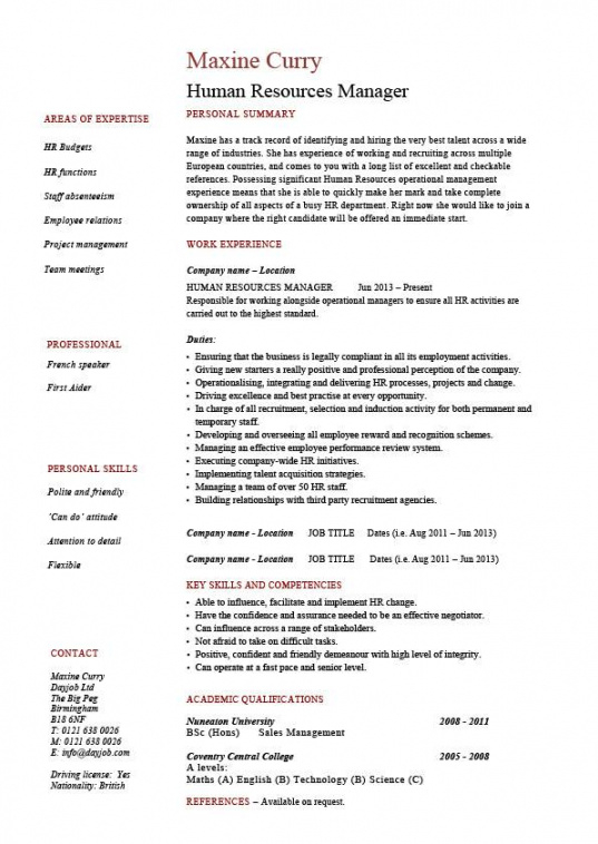 free 21 best hr resume templates for freshers &amp; experienced shrm job description template doc