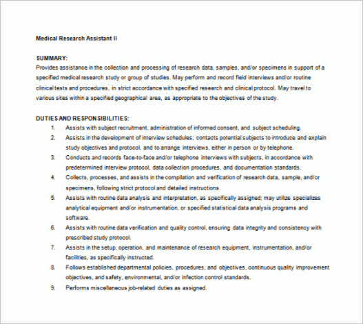 free 9 medical assistant job description templates  free sample example nursery assistant job description template pdf