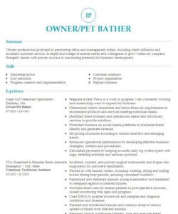 free bather resume example petsmart  stamford connecticut dog groomer job description template doc