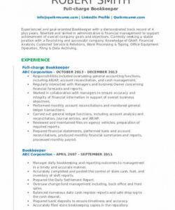 free bookkeeper resume samples  qwikresume bookkeeping job description template