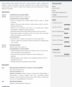free certified nurse assistant  cna resume—examples and 25 writing tips cna job description template