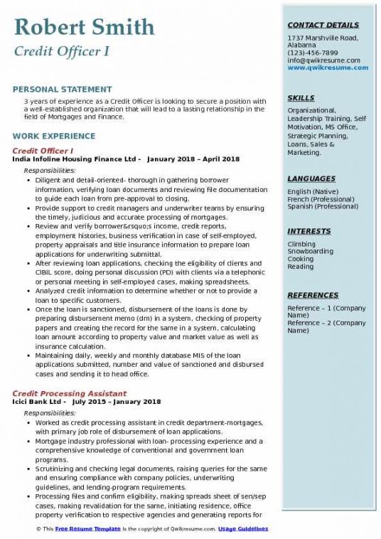 free credit officer resume samples  qwikresume credit manager job description template pdf