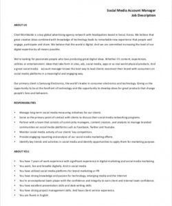 free free 10 sample social media manager job description templates in pdf e-commerce job description template and sample