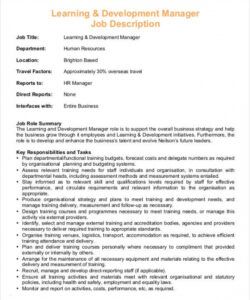 free hr manager job description  15 free sample example format  free manager job description template and sample