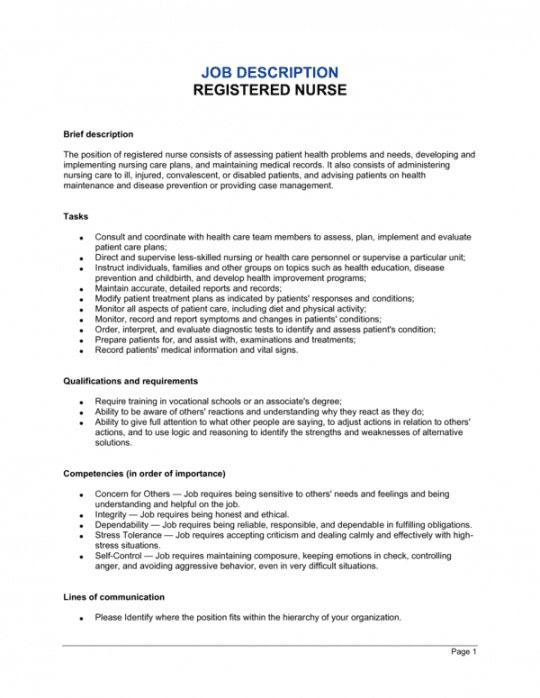 free nurse practitioner job description template  word &amp; pdf  by business employee job description template pdf