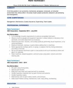free paint technician resume samples  qwikresume painter job description template pdf