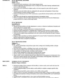 free resume for hvac technician  mryn ism service technician job description template doc