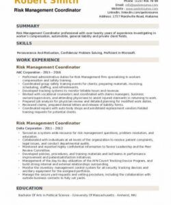 free risk management coordinator resume samples  qwikresume ada compliant job description template